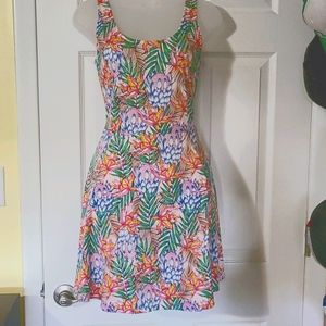 Bright floral skater dress